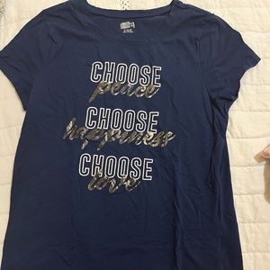 crazy 8, dark blue tee, youth XL(14-16)